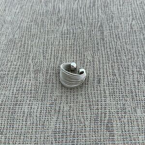 The Boho Weave Ring wide band adjustable